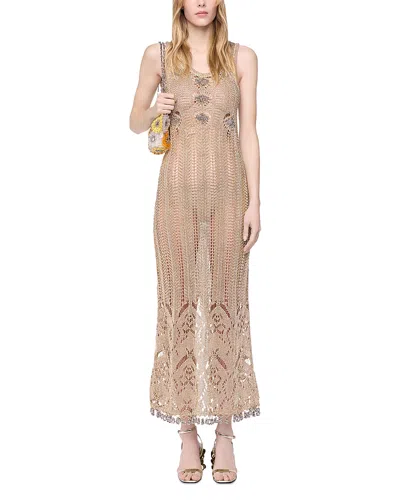 RABANNE LONG GOLD DRESS