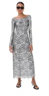 Rabanne Long Lace Dress In Multi