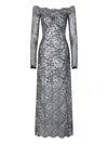 Rabanne Long Lace Dress In Brown