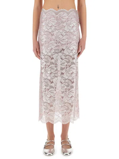RABANNE RABANNE LONG LACE SKIRT