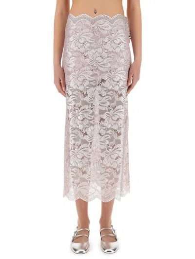 RABANNE LONG LACE SKIRT