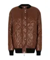Rabanne Long Quilted Blouson In Brown
