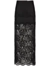 Rabanne Stretch Lace Skirt In Black