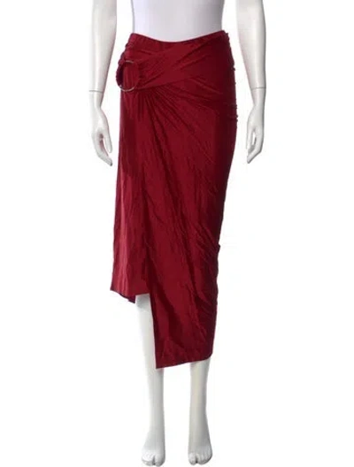 Pre-owned Rabanne Long Skirt In Red