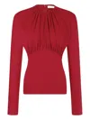 Rabanne Long-sleeve Blouse In Red
