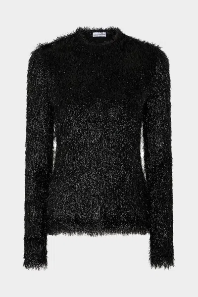 Rabanne Long Sleeve Knit Sweater In Black