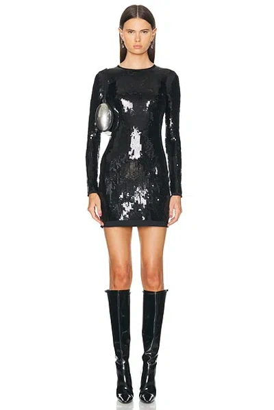 Rabanne Sequined Mini Dress In Black