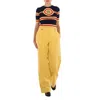 Rabanne Long Sleeve Striped Pullover Crop Top