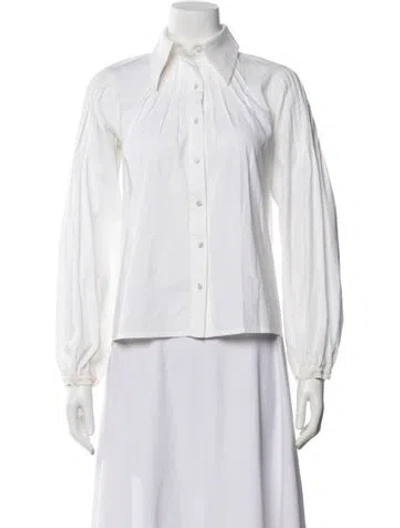 Pre-owned Rabanne Long Sleeve Top In White
