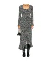 Rabanne Long-sleeved Dress In Black