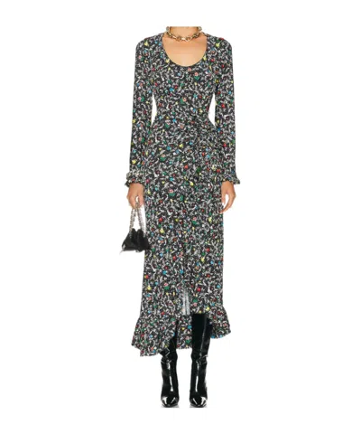 Rabanne Long-sleeved Dress In Black