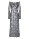 Rabanne Long Lace Dress In Black