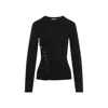 Rabanne Ruched Design Long Sleeves Top In Black