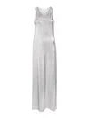 Rabanne Stretch Lurex Jersey Dress In Silver