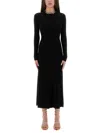 Rabanne Chain Collar Long-sleeve Wool-cashmere Midi Sweater Dress