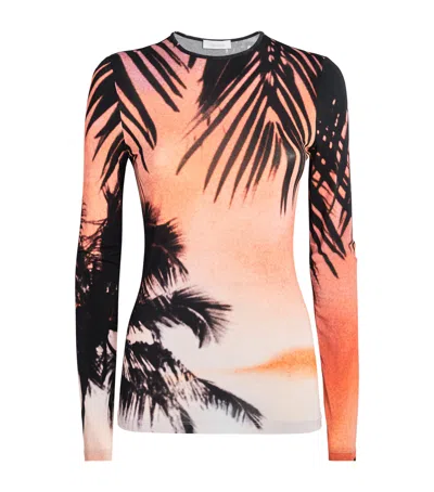 Rabanne Long-sleeve Thunderstorm T-shirt In Multi