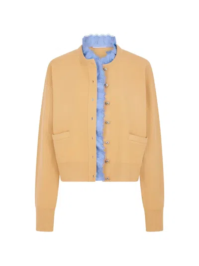 Rabanne Long-sleeved Cardigan In Neutral