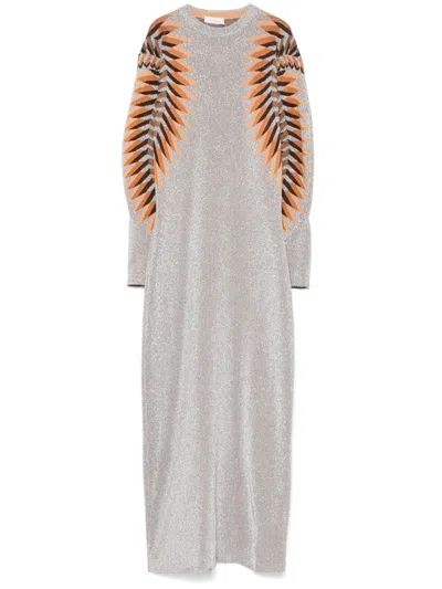RABANNE LUREX JACQUARD MAXI DRESS
