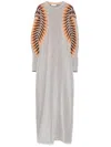 Rabanne Intarsia Metallic-knit Maxi Dress In Multicolour