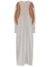 Rabanne Intarsia Metallic-knit Maxi Dress In Multicolour