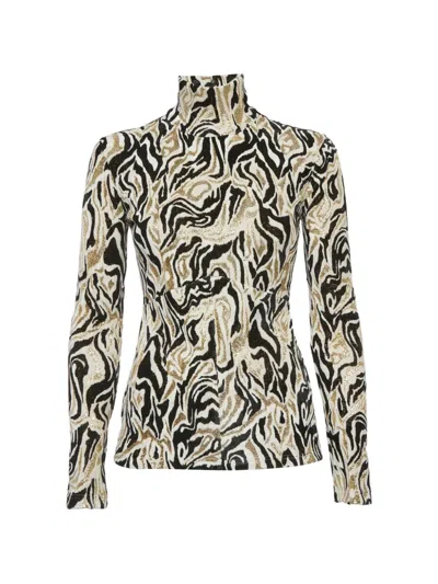 Pre-owned Rabanne Lurex Velvet Top In Neutral