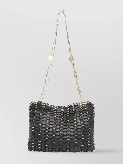 Rabanne Main Bag With Chain Strap And Scalloped Edges
