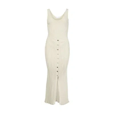 Rabanne Maxi Dress In Off-white
