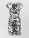 Rabanne Maxi Robe À Sequins Mini In Silver