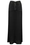 Rabanne Maxi Skirt With Front Drape In Black