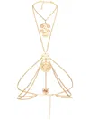 Rabanne Medal-charm Body Jewellery In Gold