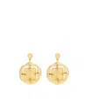 Rabanne Medal Drop Earrings In Yellow