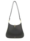 Rabanne Medium Leather Ring Bag In Black