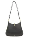 Rabanne Medium Leather Ring Bag In Black
