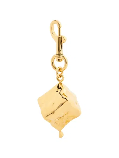 Rabanne Melting Ice Cube Charm In Gold