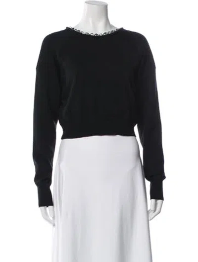 Pre-owned Rabanne Merino Wool Crew Neck Sweater In Black
