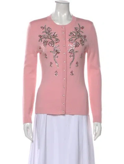 Pre-owned Rabanne Merino Wool Crew Neck Sweater In Pink