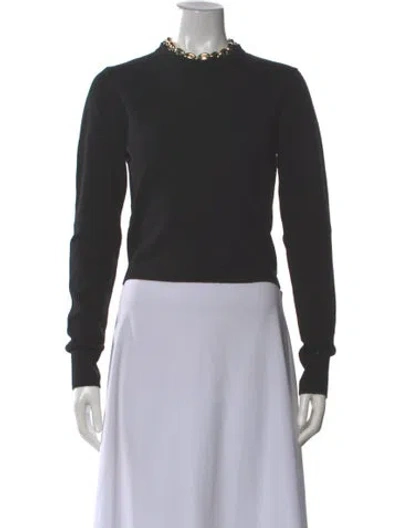 Pre-owned Rabanne Merino Wool Mock Neck Top In Gray