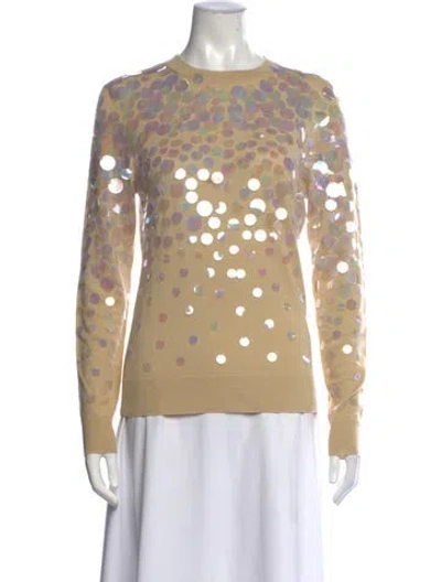 Pre-owned Rabanne Merino Wool Patterned Sweater In Neutrals