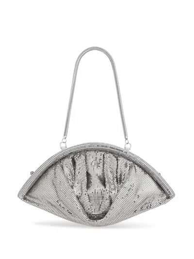 Rabanne Mesh Clutch Bag In Silver
