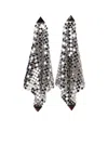 Rabanne Mesh Earrings In Silver