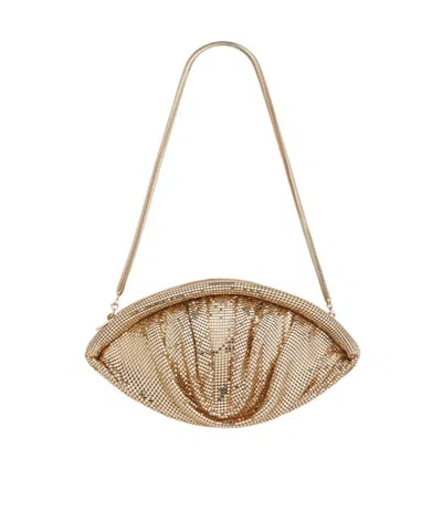 Rabanne Mesh Evening Clutch Bag In Nude