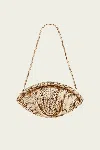 Rabanne Mesh Evening Clutch In Gold