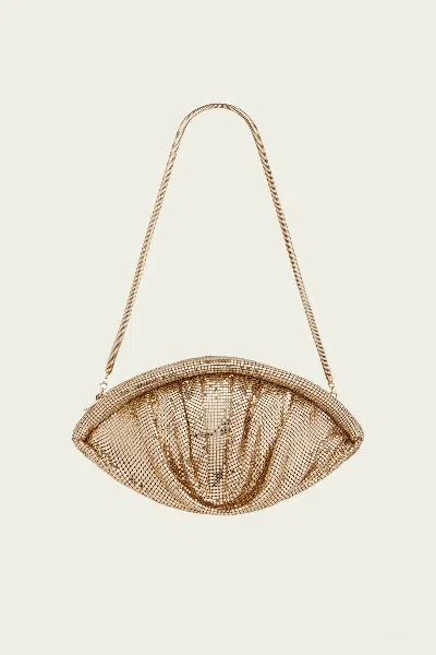 Rabanne Mesh Evening Clutch In Gold
