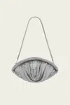 Rabanne Mesh Evening Clutch In Silver