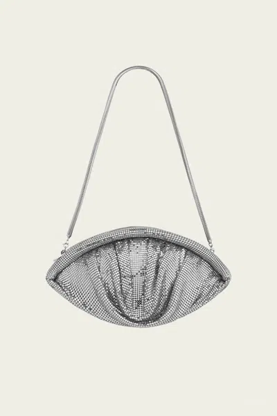 Rabanne Mesh Evening Clutch In Silver