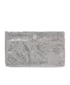 Rabanne Mesh Logo Clutch Bag In Silver