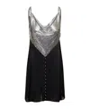 Rabanne Slim-fit Top With Metallic Inserts In Black