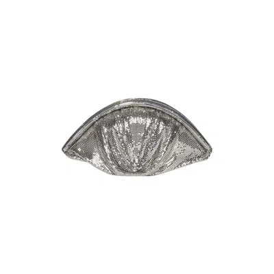 Pre-owned Rabanne Mesh Pochette Large Evening Clutch 'silver' | Women's Size Onesize