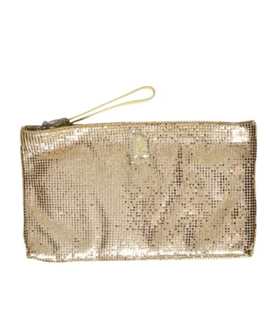Rabanne Mesh Pouch In Gold