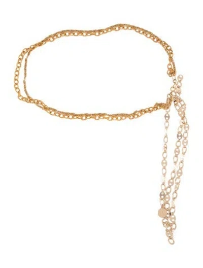 Pre-owned Rabanne Metal Chain-link Belt In Gold